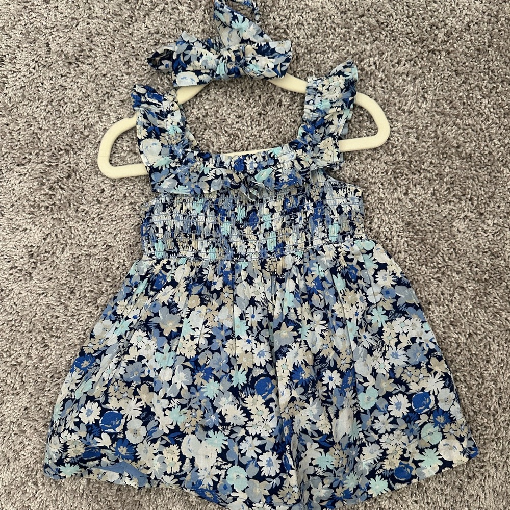 3-piece Baby Gap Blue Floral Dress - NWOT size 12-18M